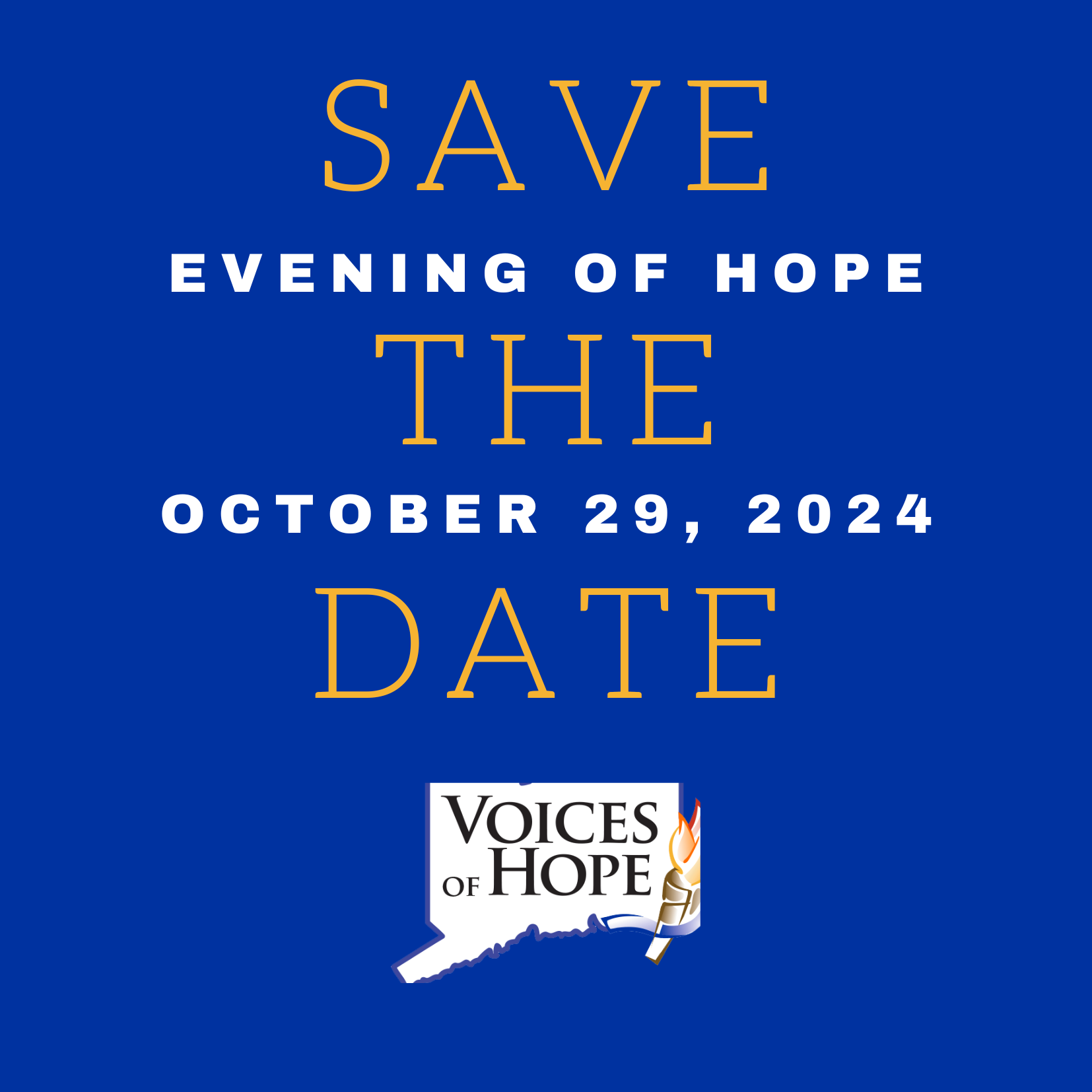 Save the Date 2024 Evening of Hope Voices of Hope